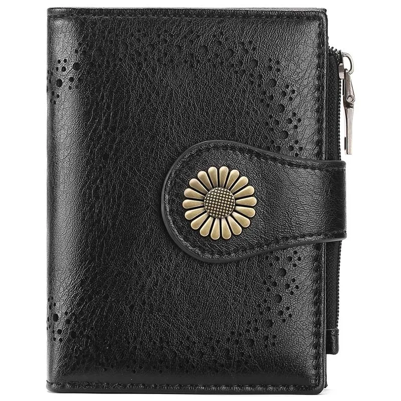 Small Wallet for Women Bifold RFID Blocking Card Holder Leather Wallets