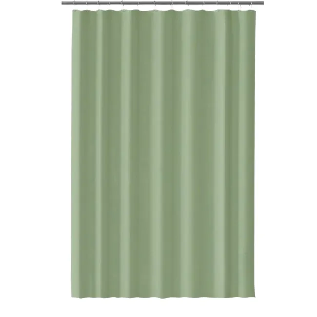 180x180cm Anti-Mould Washable Bathroom Curtain - Green