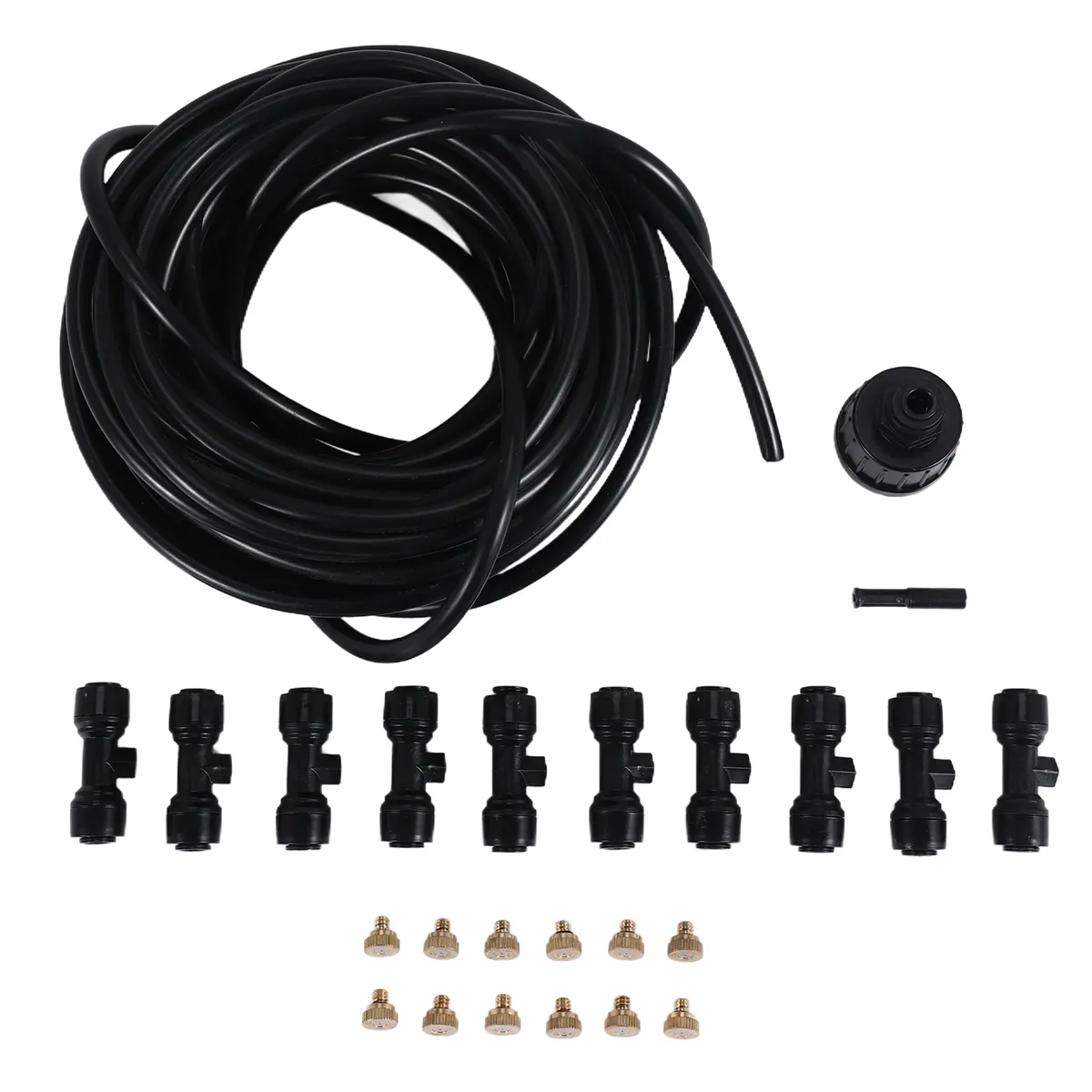 1/4 inch Slip-Lock Misting Nozzles Kit Fog Nozzles for Patio Misting