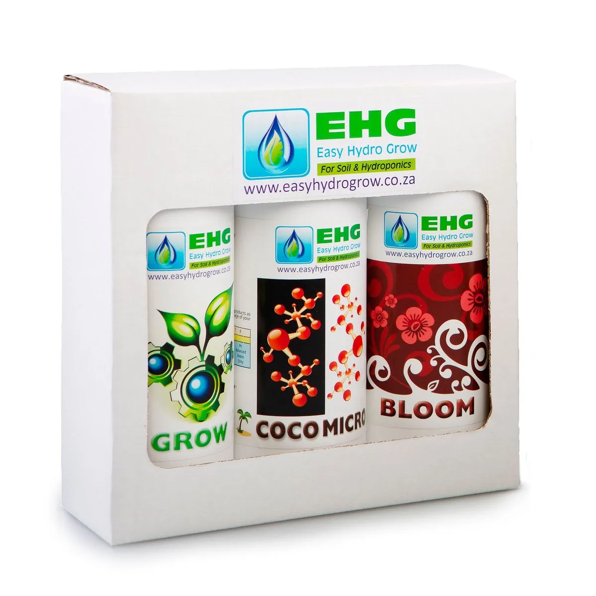 EHG Tripak Nutrient Combo - Hydroponics, Coco Peat, Soil - Coco Micro Tripak