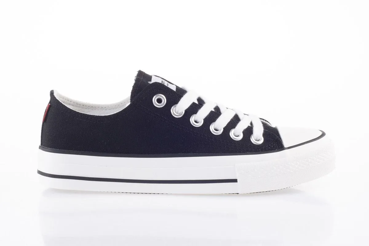 Carrera Men's Low-Cut Corta Canvas Sneakers-Black /White - Black / White