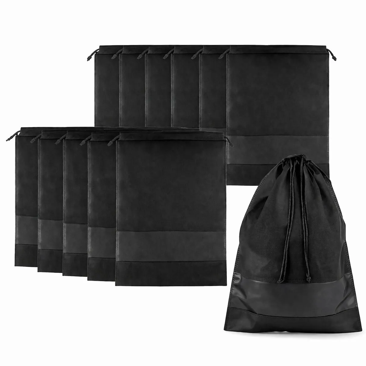 QYNIAL 12 Pack Large Travel Shoe Bags with Clear Window Dustproof