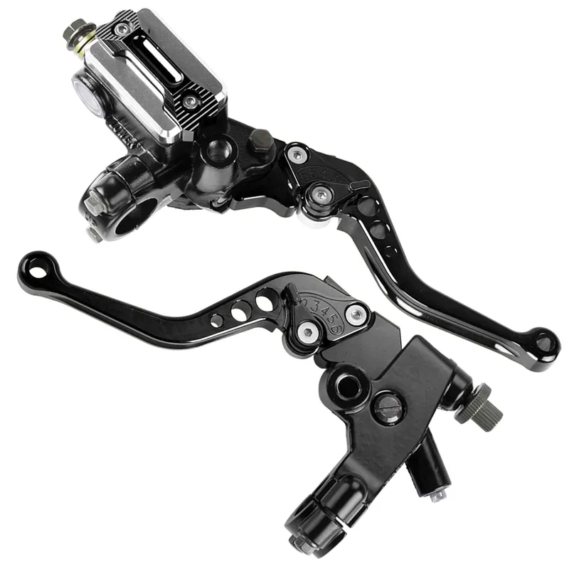 Motorcycle 7/8" 22mm handlebar Brake Master Cylinder Clutch Lever CNC Set - Black