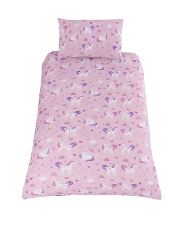 Girls Single Duvet Set - Unicorn