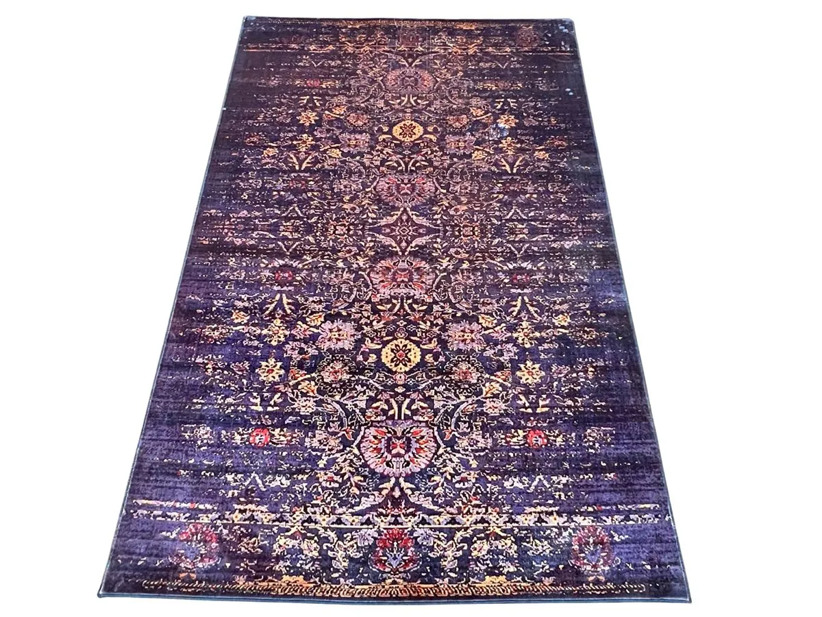 Persian Carpets, High Quality Machine Knotted, Purple, Gold, 230 X 150 Cm