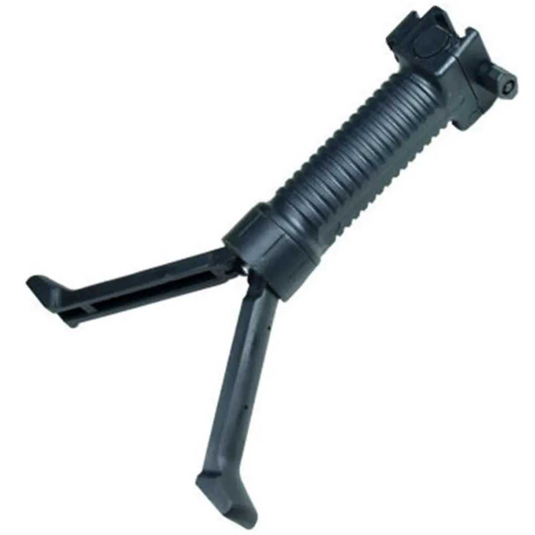 Tactical Quick-Deploy Bipod Grip/ Vertical Foregrip for Airsoft & Paintball