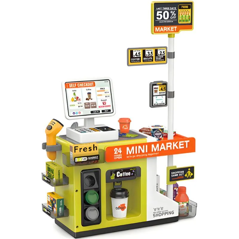 46 Piece Kids Supermarket Toys Pretend & Role Play Educational Toys Ages 3+