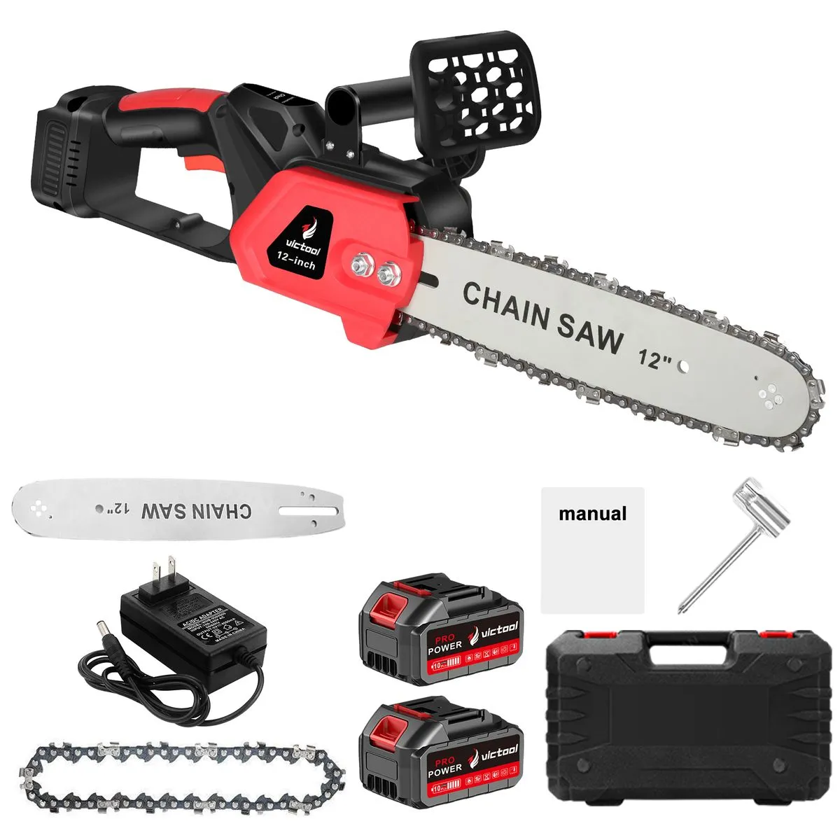 12 Inch Brushless Cordless Chainsaw for Garden Pruning