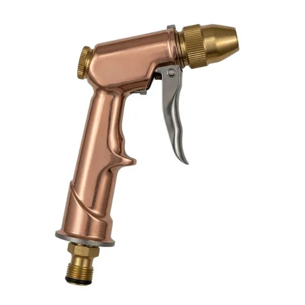 Copper Garden Hose Spray Gun Nozzle - Heavy Duty Adjustable Sprayer