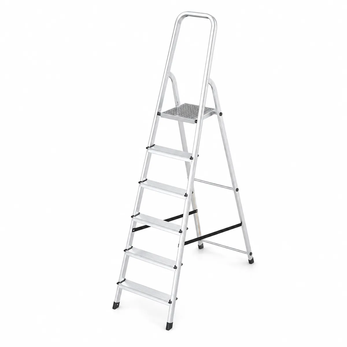 Anchor EN131 6 Step Aluminium Folding Ladder 150kg Heavy Duty Portable