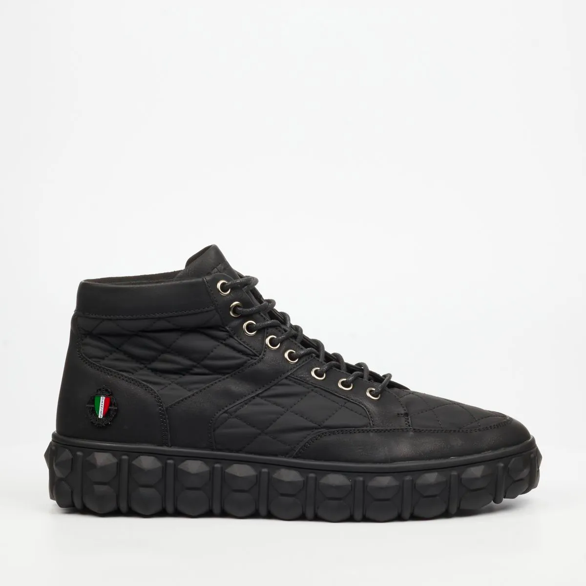 Mazerata Pigale 9 Black Men Faux Nubuck / Nylon Ankle Boots