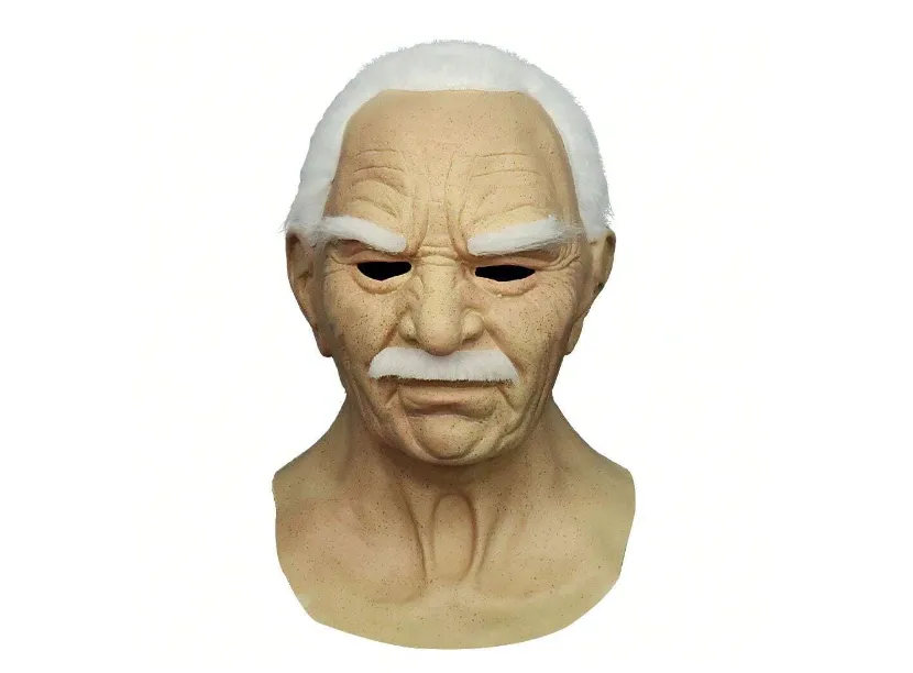Old Grey haired Man Latex Mask