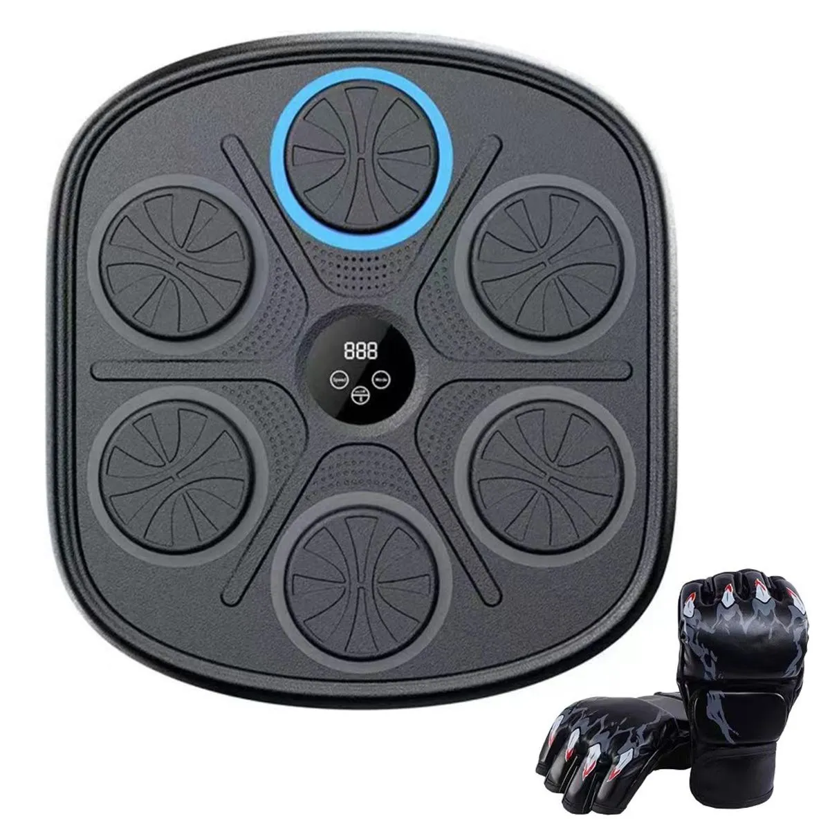 Wall-Mounted Electric Fun Music Boxing Punch Machine with MMA Gloves
