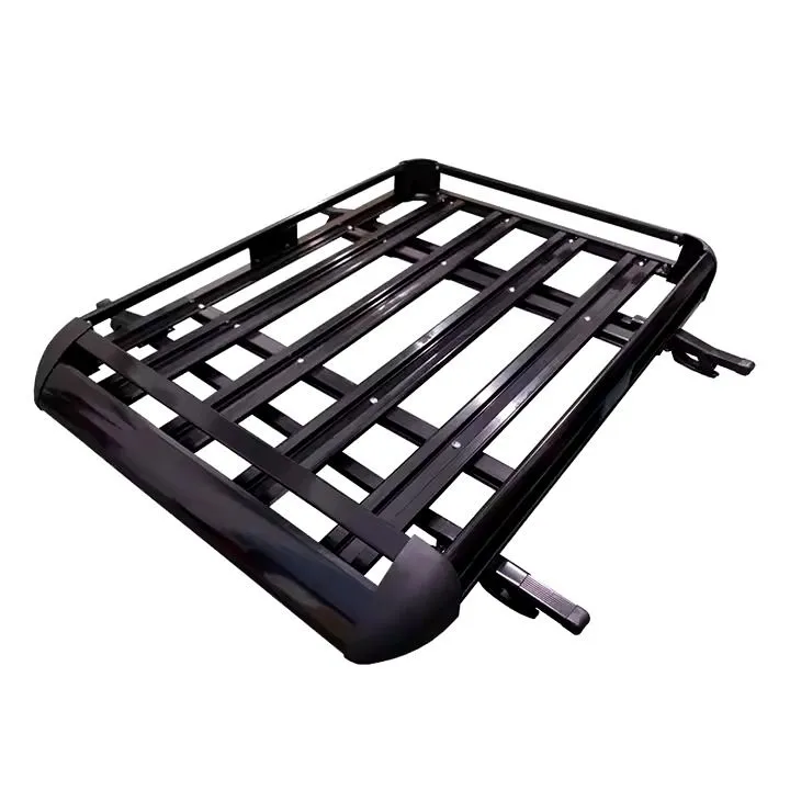 Universal Car Roof Rack Car Luggage Carrier Steel Box Rooftop Cargo Basket - Black