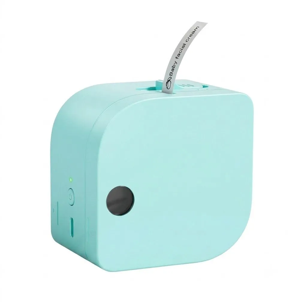 Green Bluetooth Mini Label Maker with Tape Thermal Printer