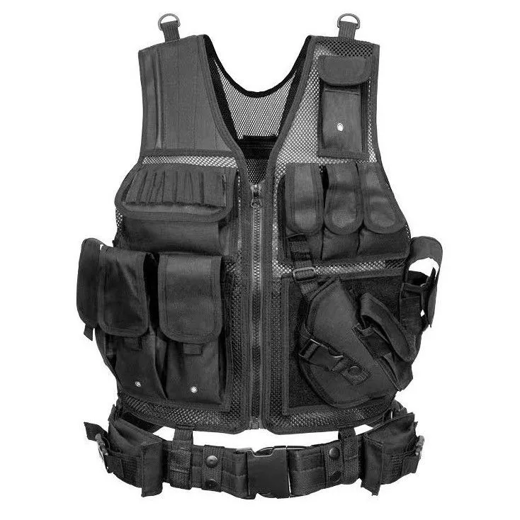 Law Enforcement Tactical Vest for Right-Hand Shooters JY-16 - Black