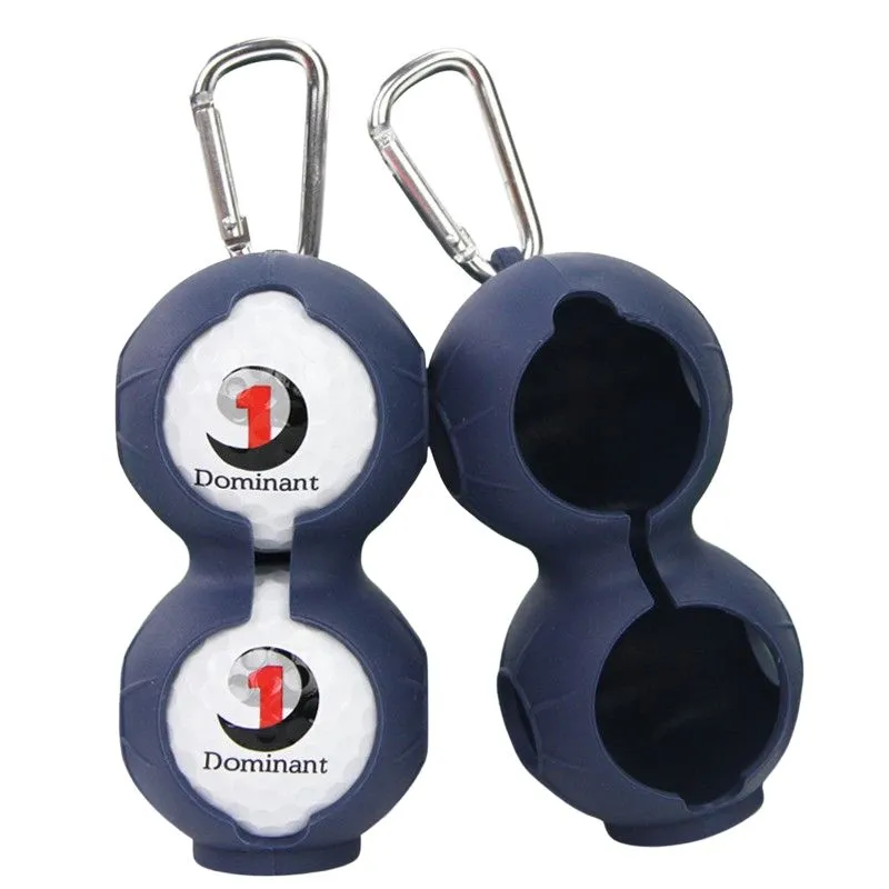 Silicone Golf Ball Protective Carrying Sleeve - Set of Two - Blue