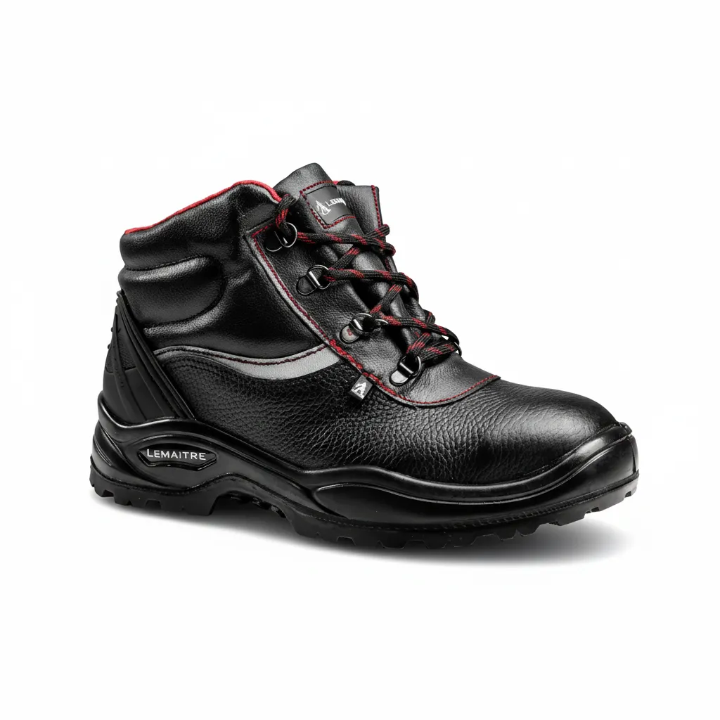 Lemaitre Maximus Black Safety Boots with Composite Toe, Size 8