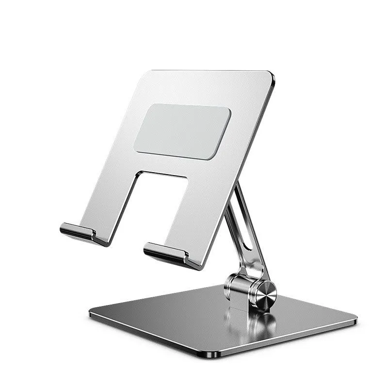 Tablet Holder Stand, Adjustable Foldable Desktop Stand, Portable Monitors - Silver