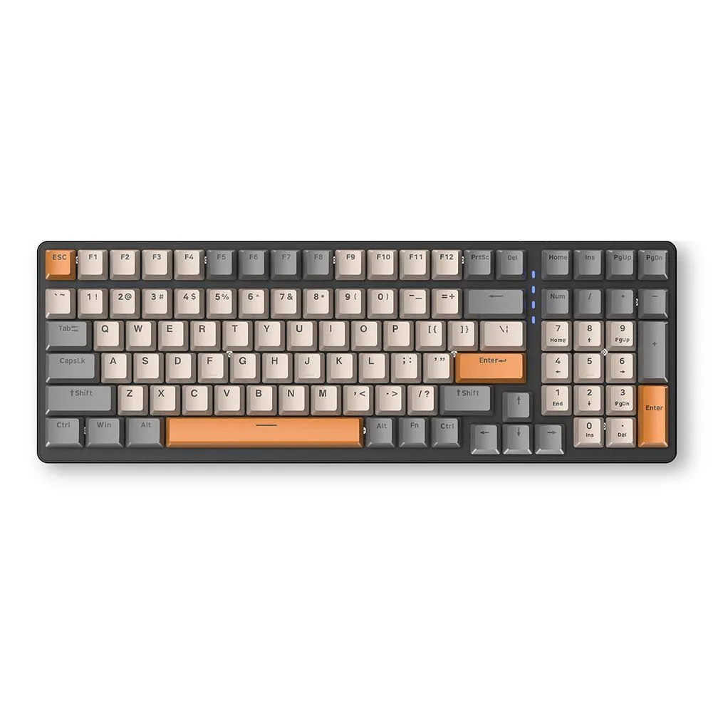 Olive Tree - K3 RGB Wired Mechanical Gaming Keyboard - Grey Orange - Blue Switch