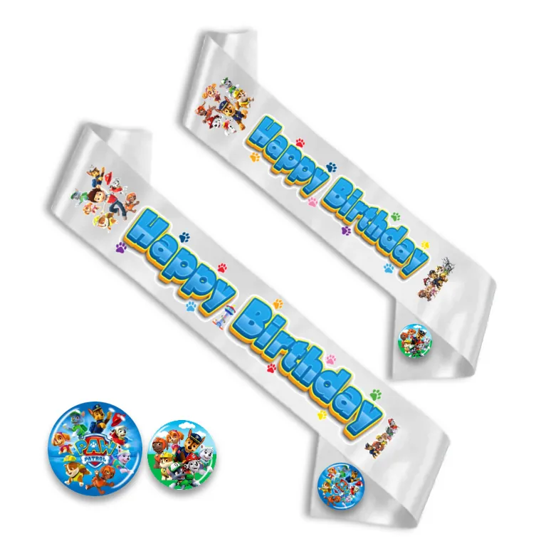 Paw Patrol Birthday Sash - 2 Pack