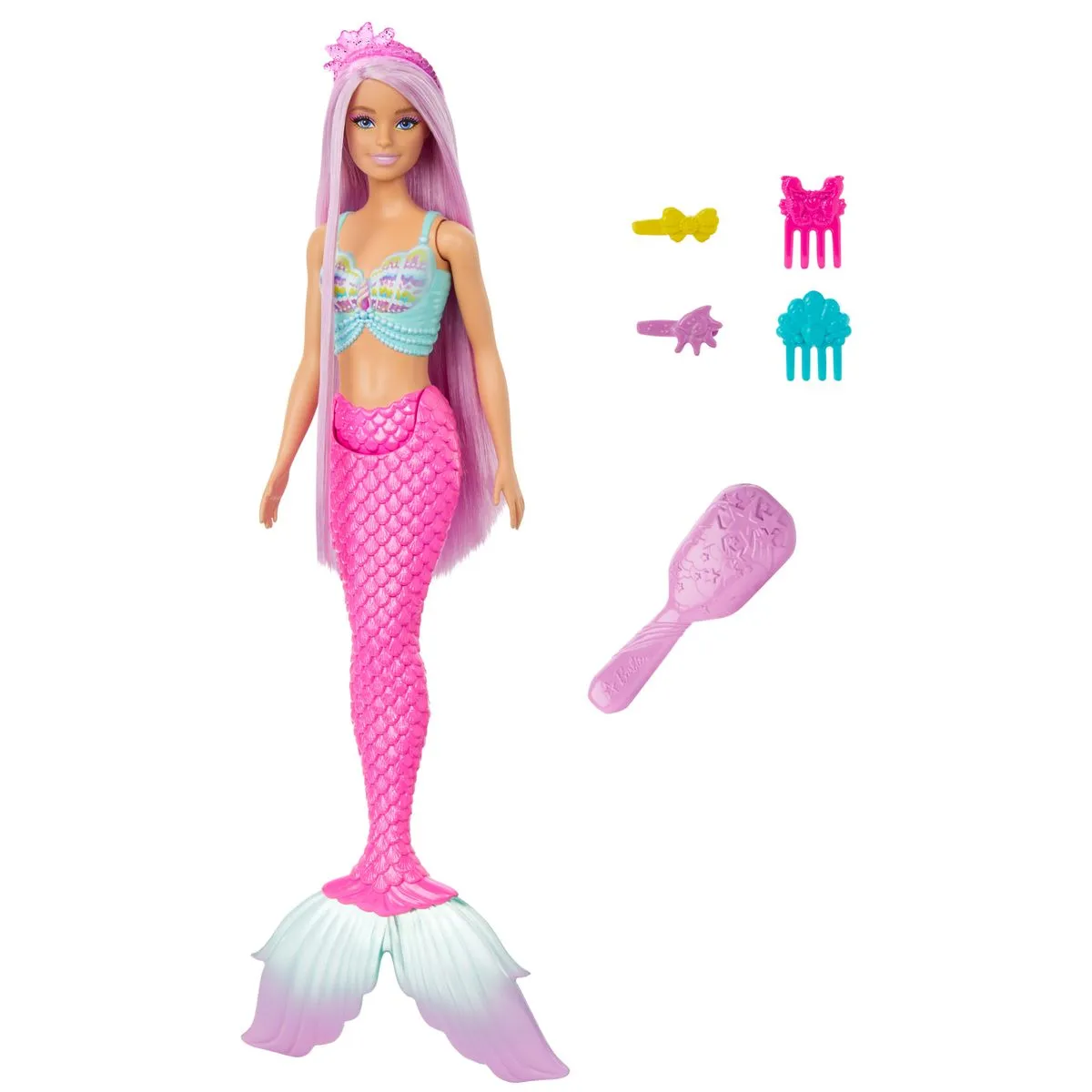 Barbie Unicorn and Mermaid Dolls with Long Fantasy Hair - Mermaid, Pink Hair