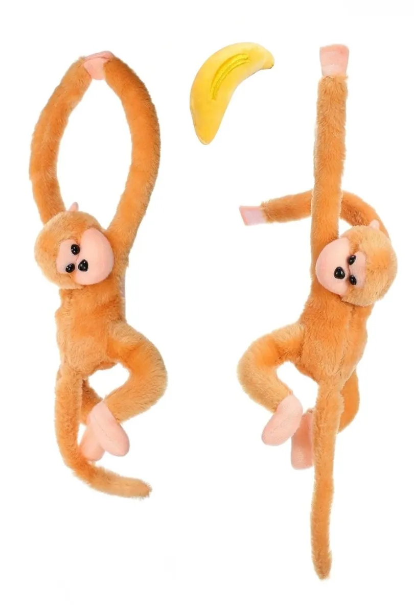 Giant Mobile Hanging Howler Monkey Baby Mobiles - 2 Pack With Plush Banana - Caramello Gold