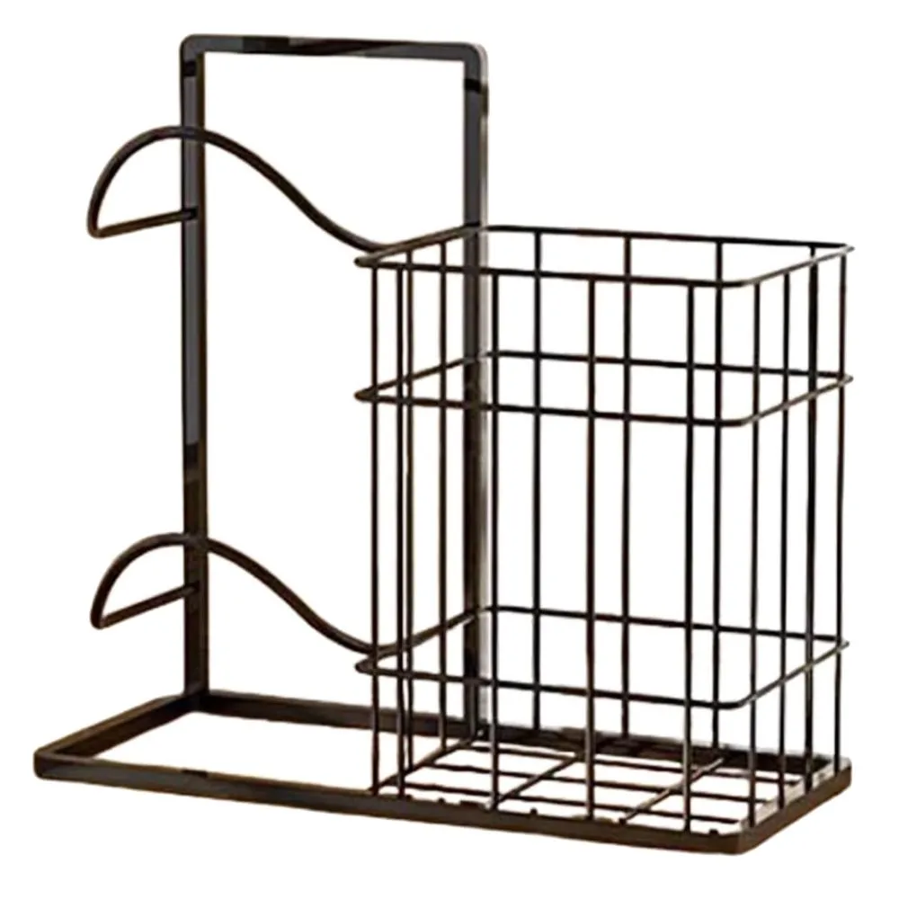 Home Heavy Duty Basketball Equipment Iron Storage Rack - 45cm - Black