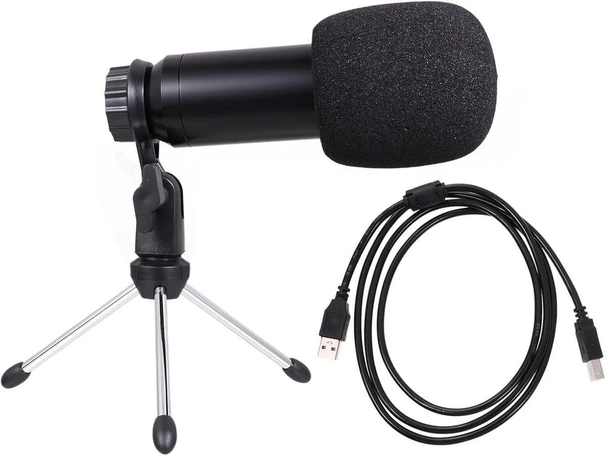 USB Condenser Microphone Kit With Tripod Stand For Live Streaming, Podcast