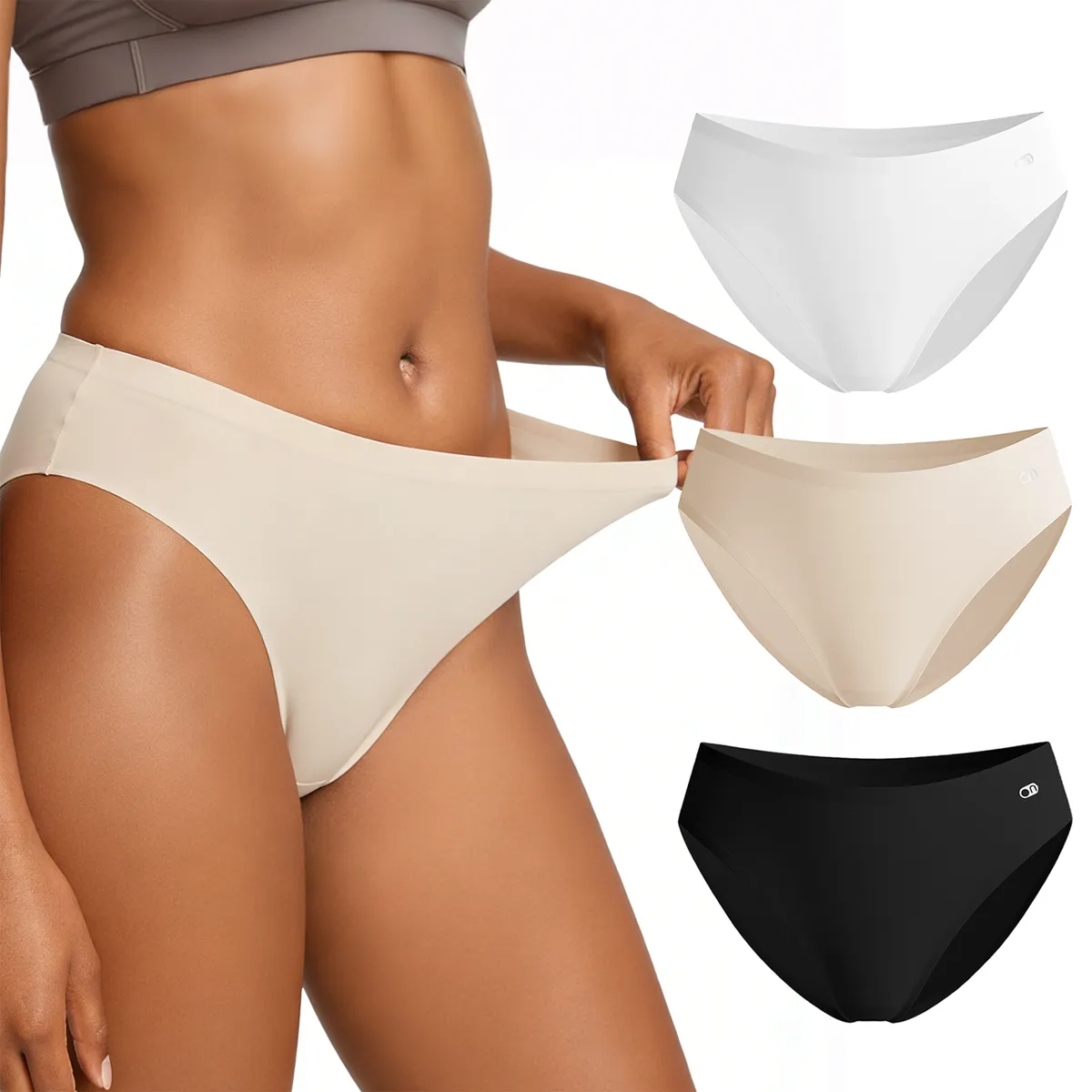 Lekkon Women's Bikinis Panties Classic Microfiber Silky Underwear 3/6 Pack - L (3pack)
