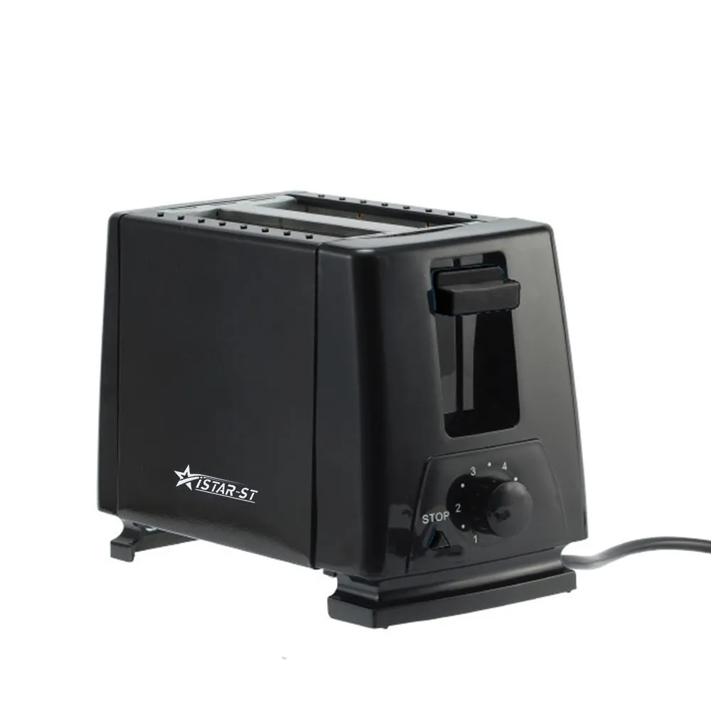 ISTAR-ST Adjustable Temperature Dual-Slice Black Toaster