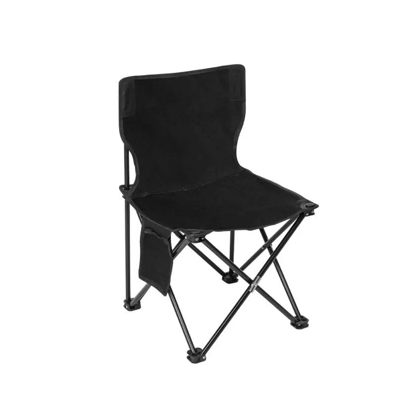 Deli Outdoor Camping Fishing Folding Chair 65x39x39cm - Black