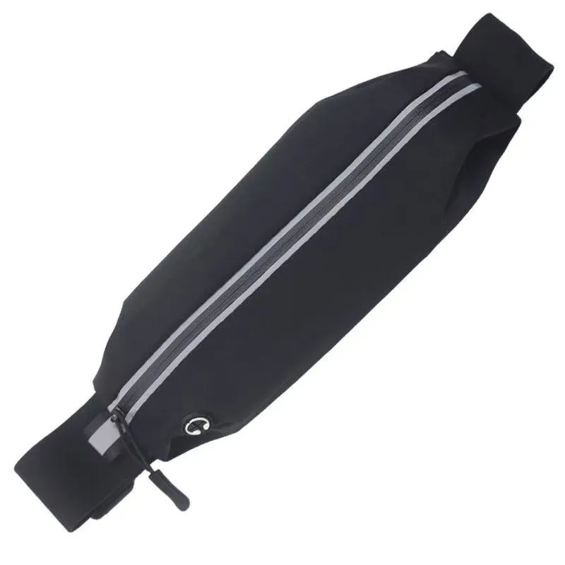 Waterproof Lightweight Sports Waist Bag - Black