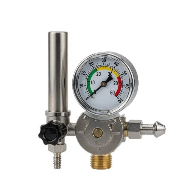 Oxygen Regulator Meter - Single Gauge Gas Pressure Controller