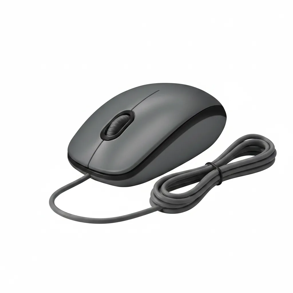 M100 Full-Size Optical USB Mouse - Ambidextrous Design, 1000 DPI