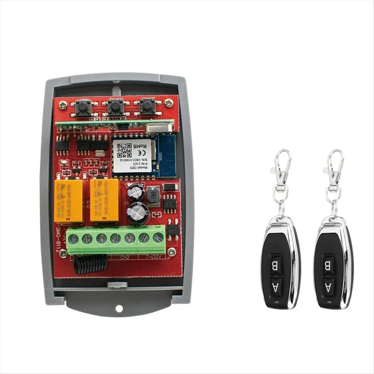 433Mhz Rolling Code Garage Door Remote Control Rf Receiver 7-32V