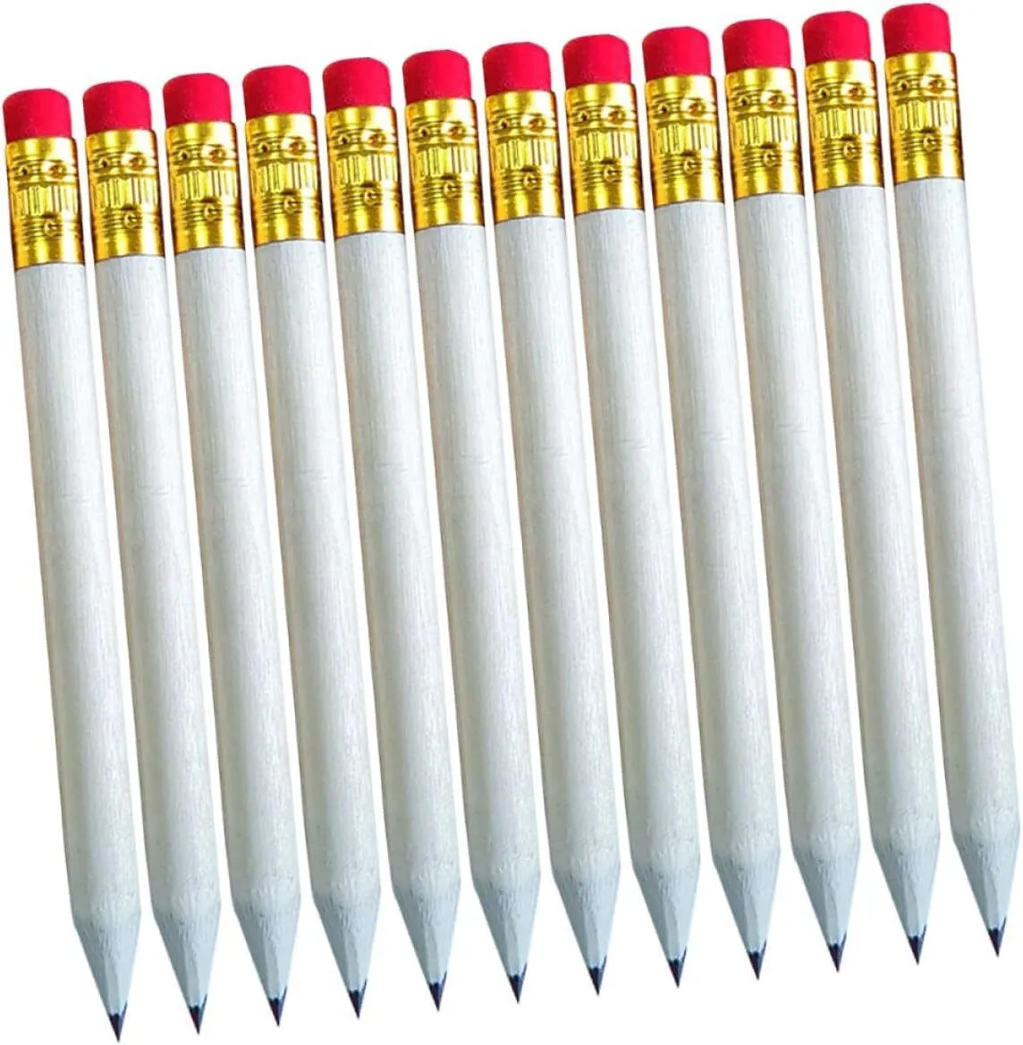 60pcs Short Golf Pencils HB Black Core with Colored Tops Non-Sharpening