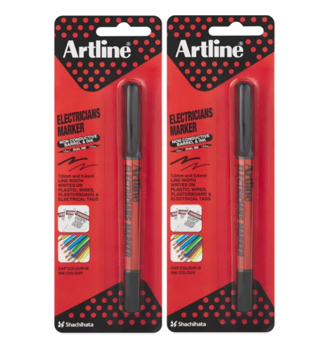 Artline Electricians Marker Black - Pack of 2
