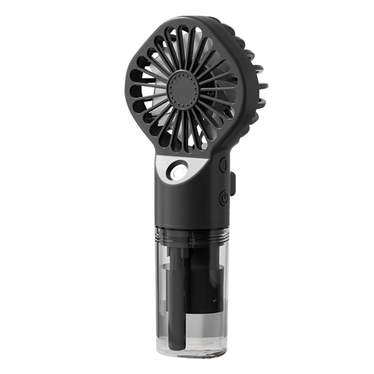 Portable USB Rechargeable Handheld Humidifier Fan - Mini Sports Fan - Black