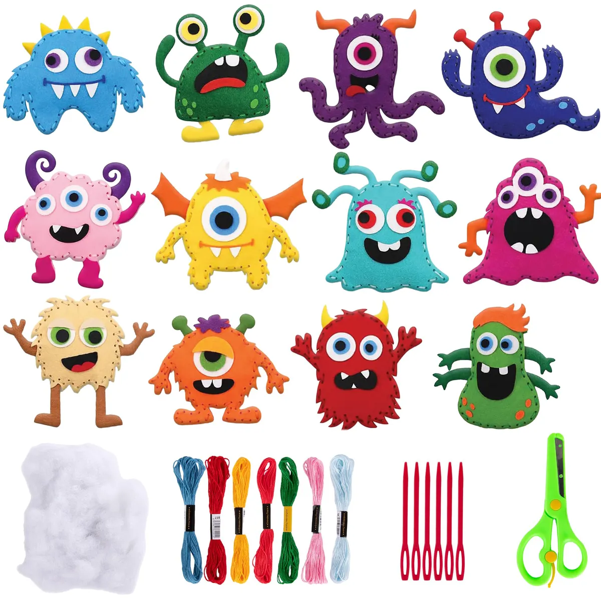 Kid Sewing Kit DIY Felt Craft Set Arts & Crafts Embroidery Kit for Beginner