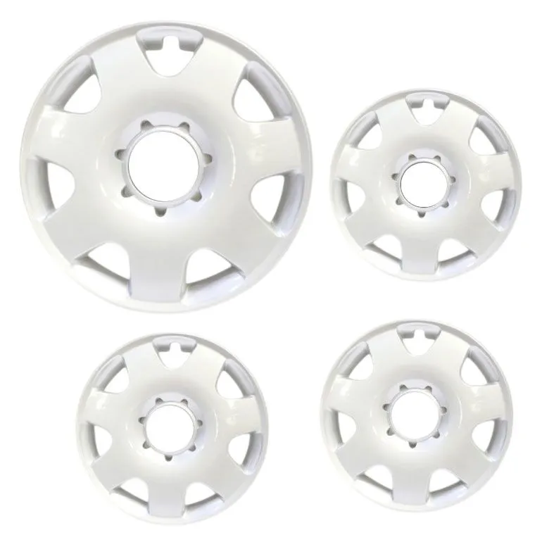 15" Wheel Hub Caps Compatible with VW Jetta Mk4 - Set of 4 - Silver