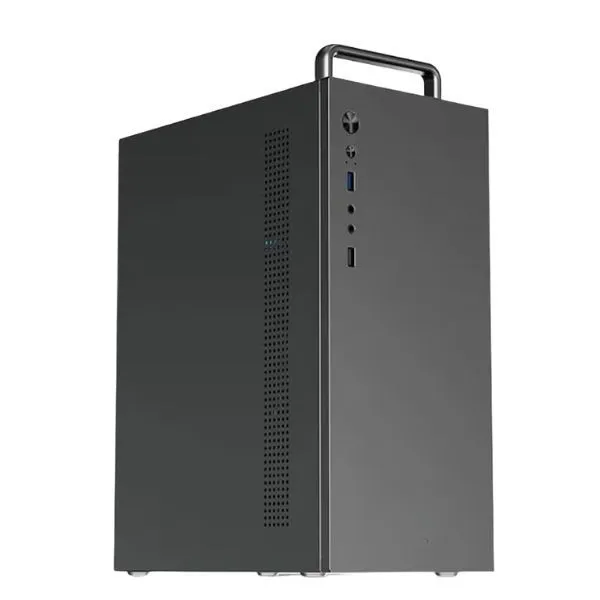 Portable Mini ITX PC Case with Top Handle - Black Computer Chassis