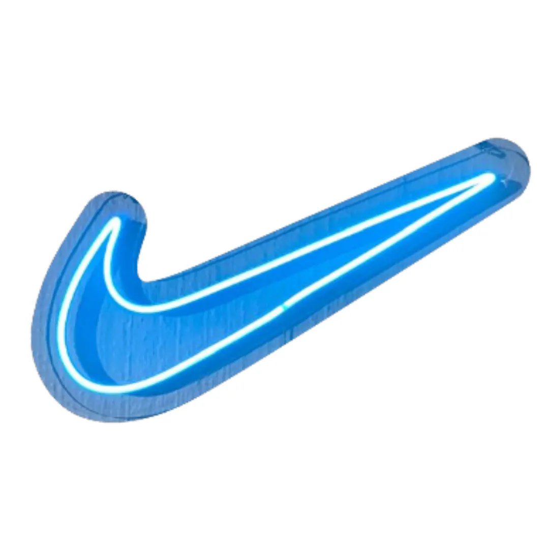 LED Swoosh Neon Light - Ice Blue