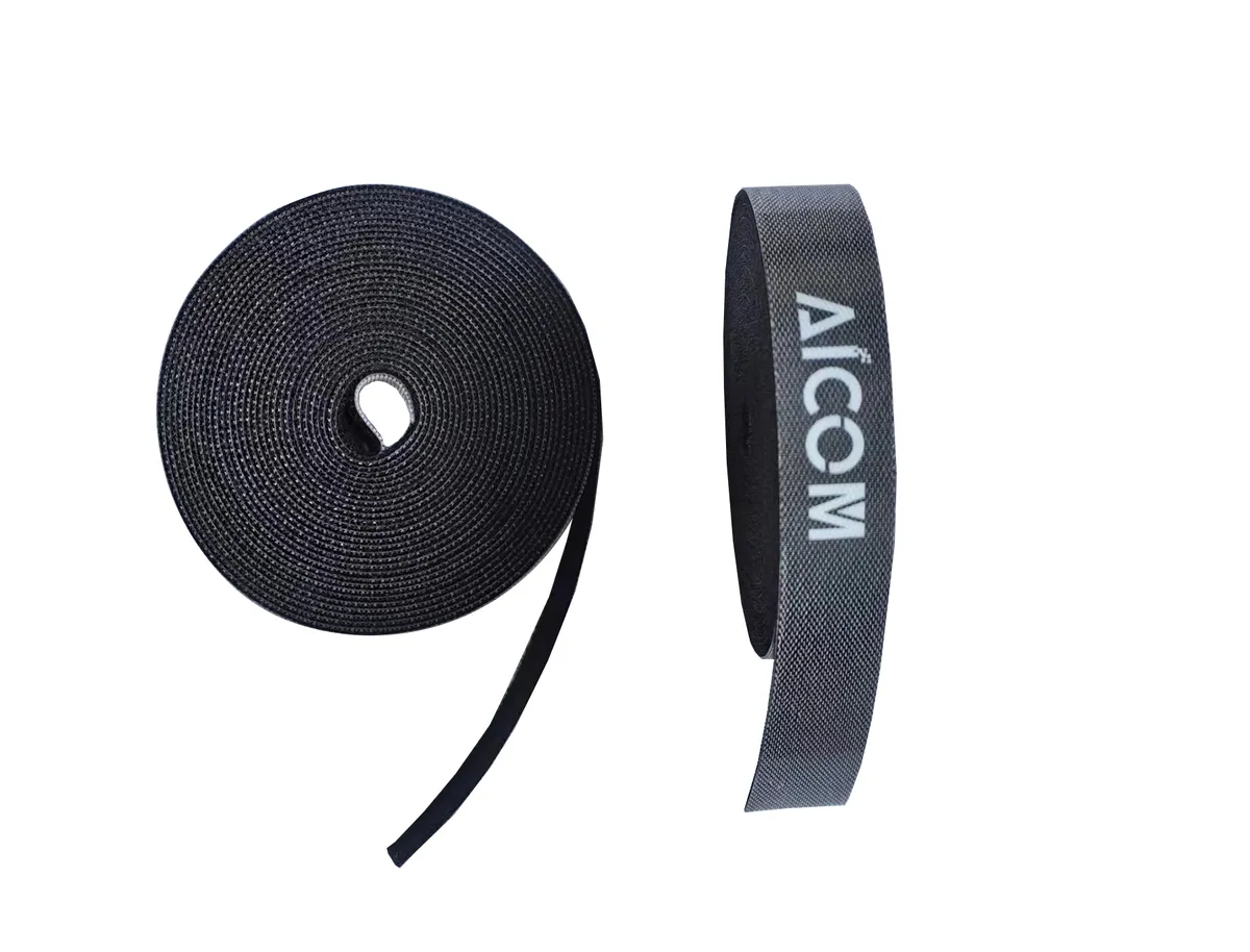 AICOM - 10m Hook Loop Cable Ties Fastening Tape Reusable Cable Tie
