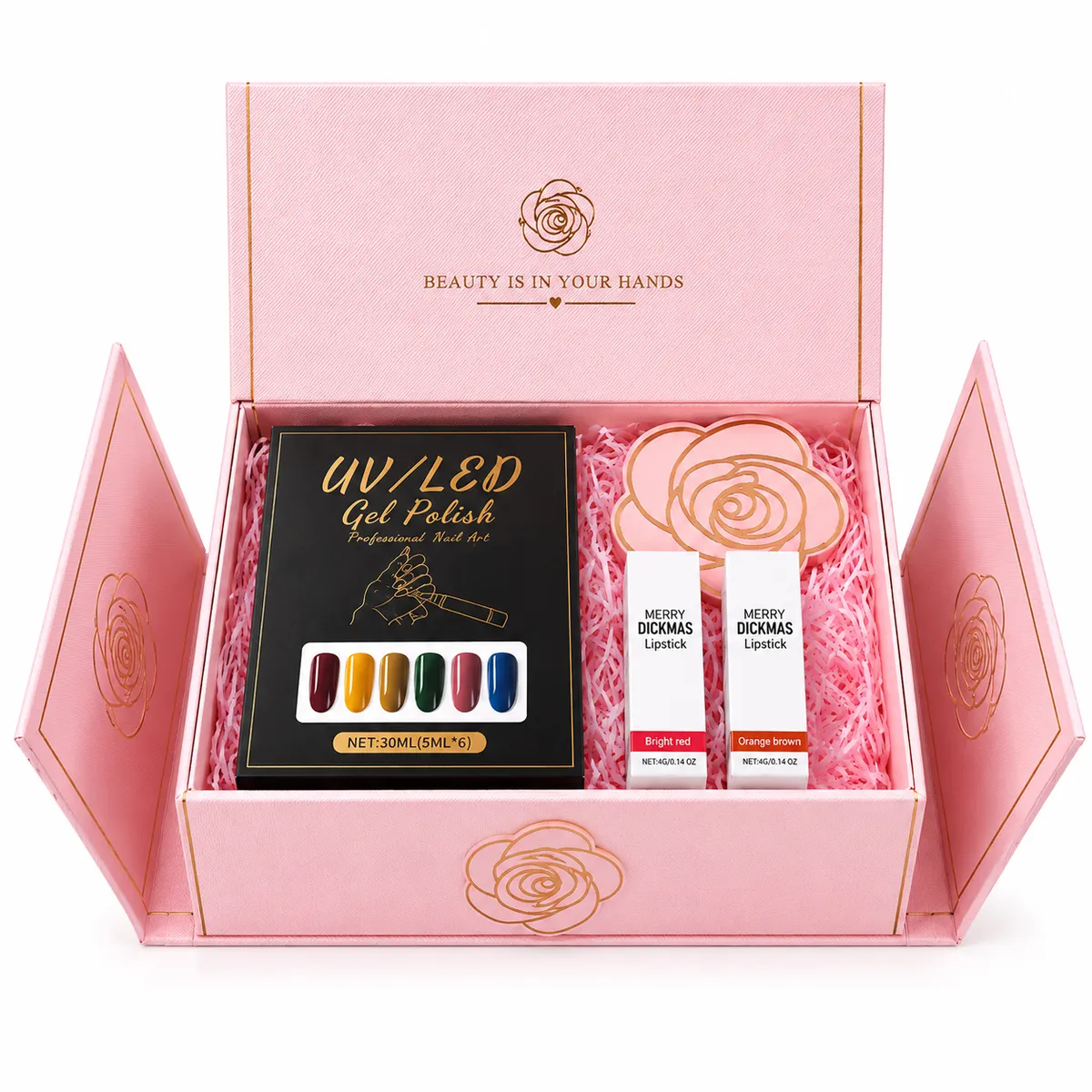 Exquisite Nail and Lipstick Set, Comes with Moisturizing Lipstick, Elegant