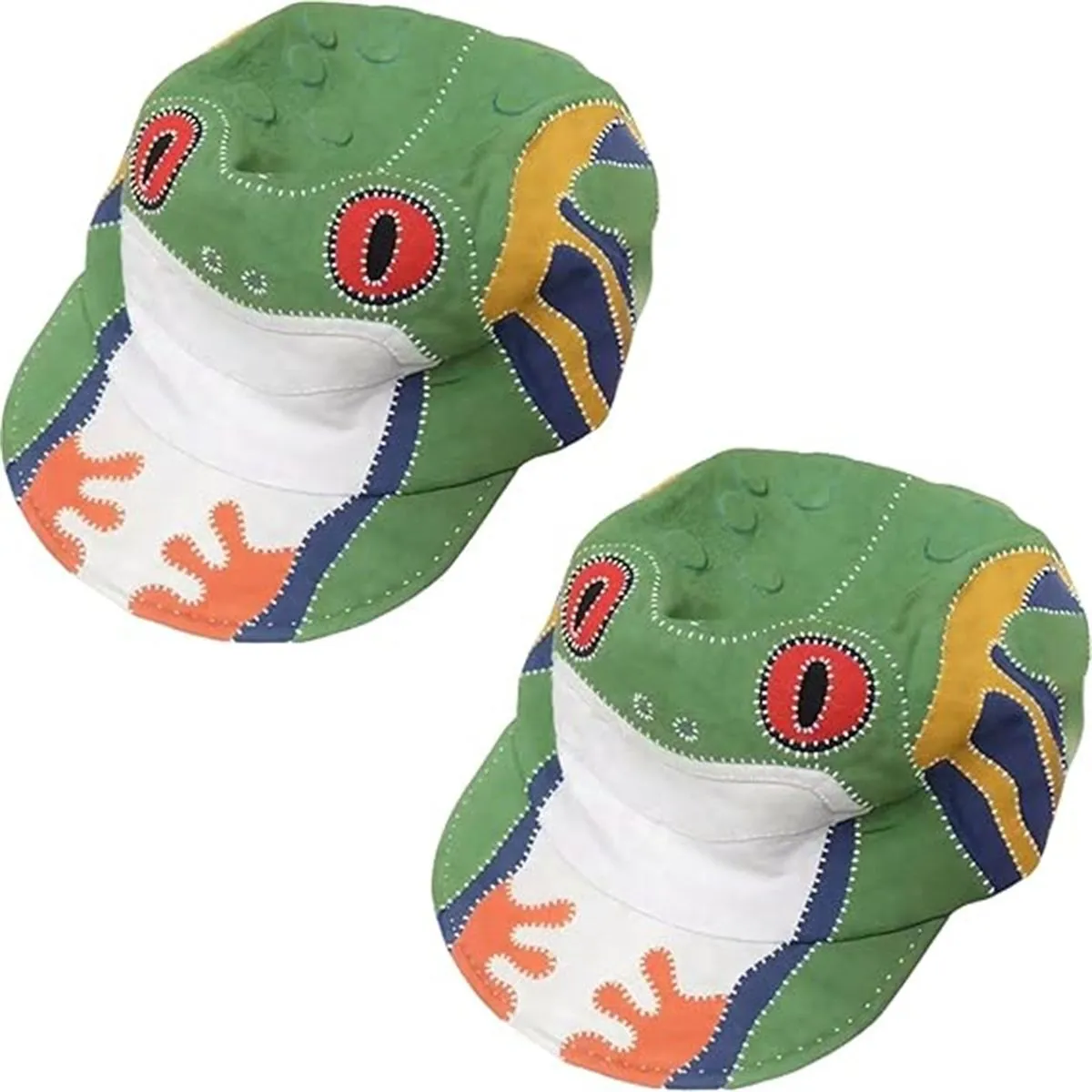 Handmade Patchwork Frog Bucket Cap
