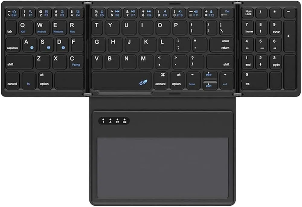 Premium Bluetooth Keyboard ABS with Touchpad Ultra Slim Pocket Folding