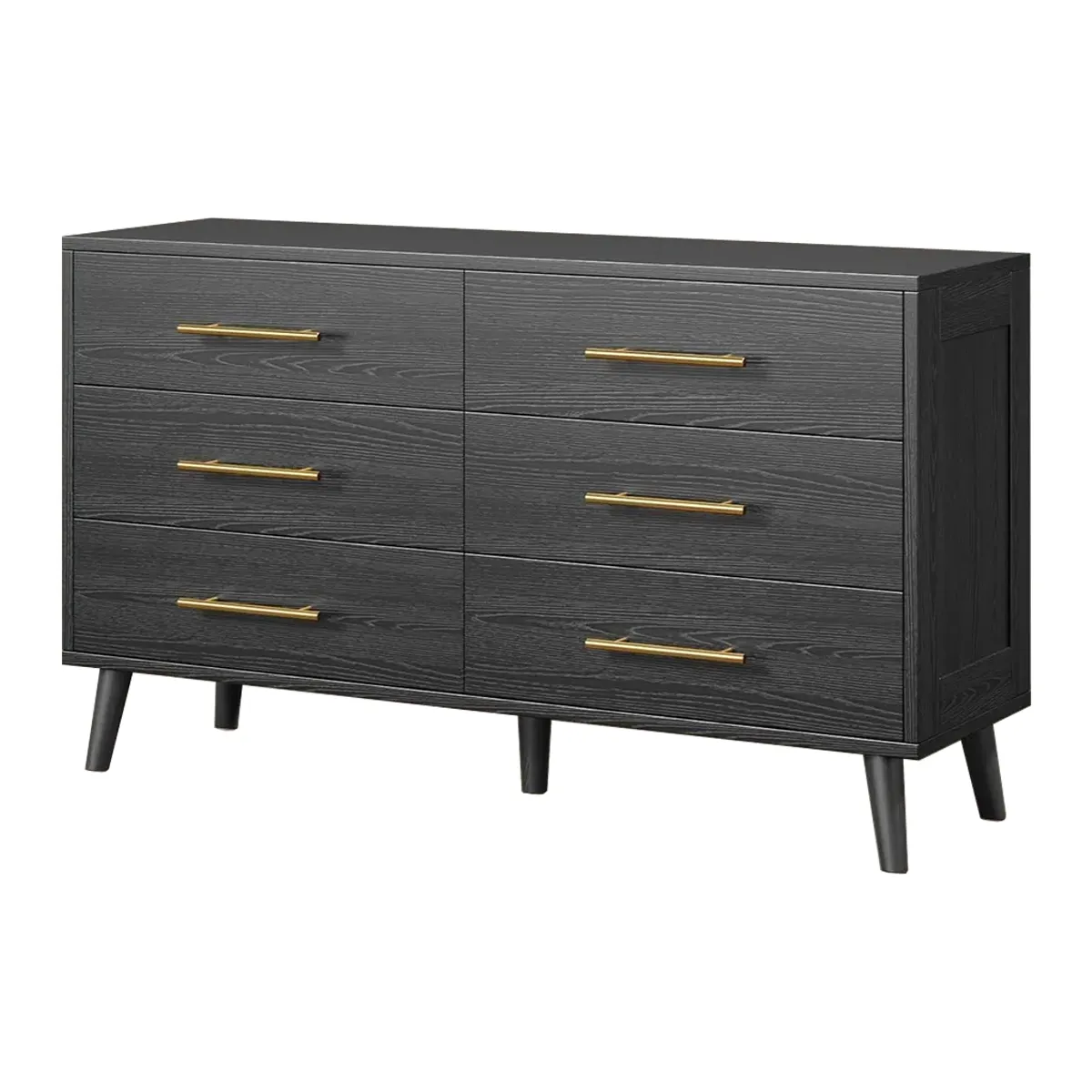 6-Drawer Chest of Drawers - Black