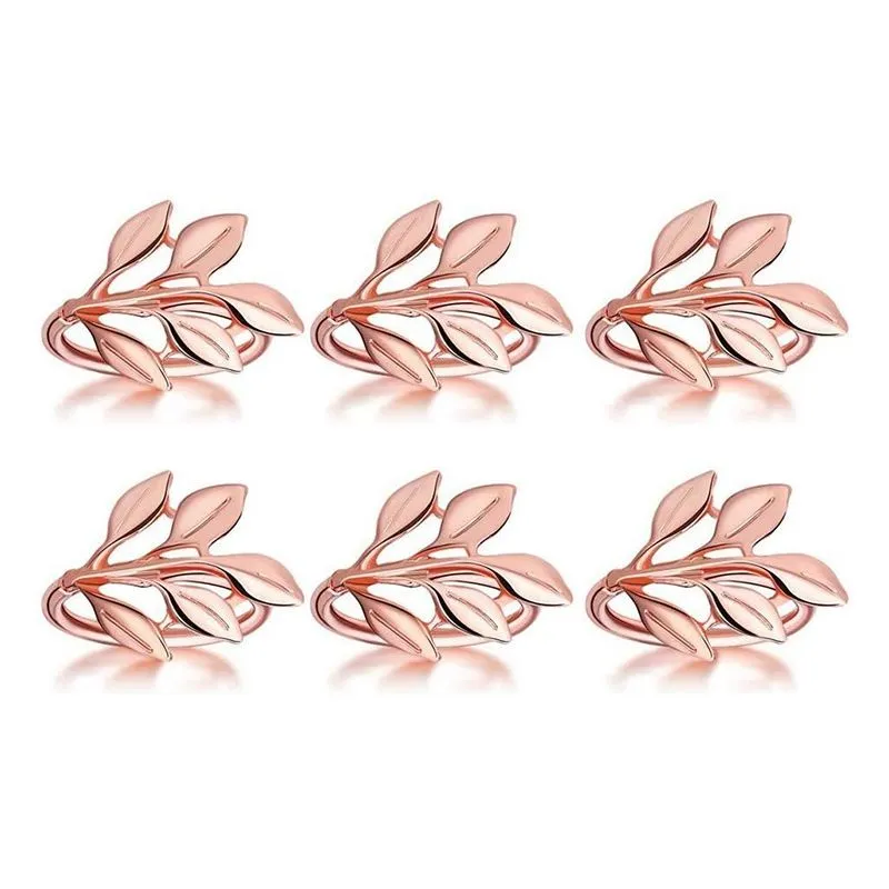 6 Pcs Napkin Ring for Christmas,Holiday, Dinner Decoration