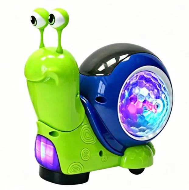 Glowing Musical Crawling Snail Toy with Auto Moving Action